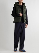 Moncler - Cardamine Logo-Appliquéd Quilted Shell Hooded Down Gilet - Green