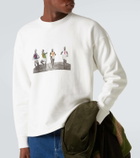 Bode Finish Line patch-appliqué cotton sweatshirt