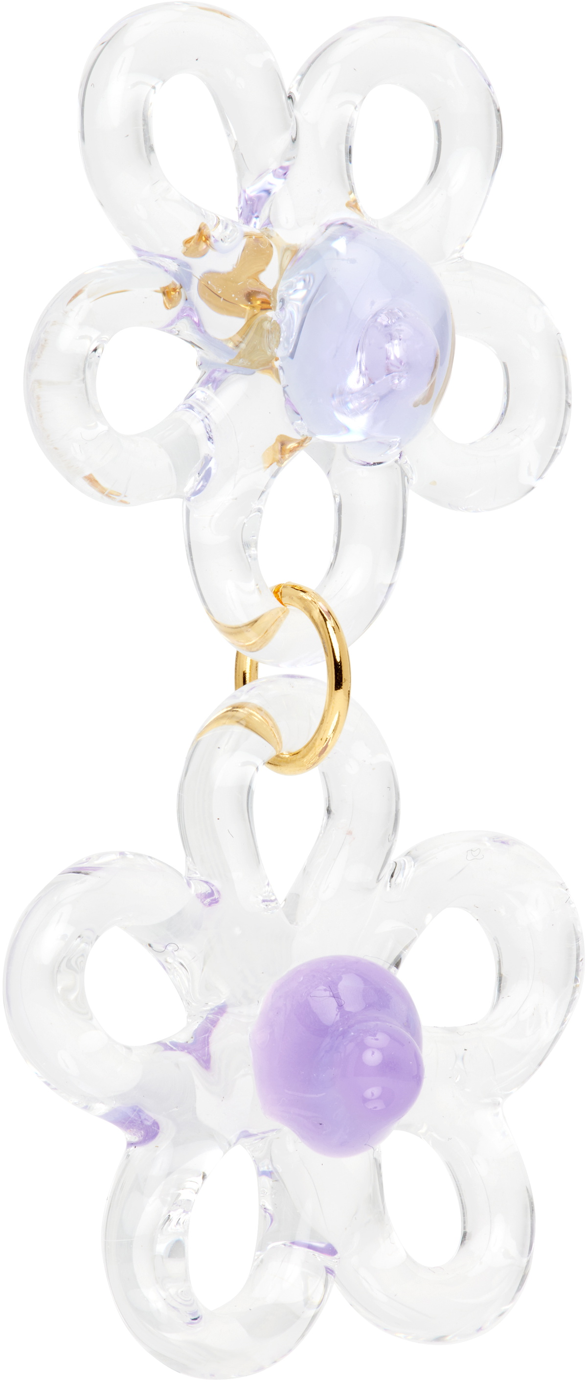 LEVENS JEWELS Purple Double Daisy Single Earring