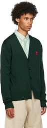 AMI Paris Green Ami de Cœur Cardigan