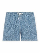 Anderson & Sheppard - Straight-Leg Mid-Length Printed Swim Shorts - Blue