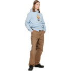 Polo Ralph Lauren Blue Polo Bear Garment-Dyed Fleece Hoodie