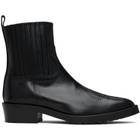 Toga Virilis SSENSE Exclusive Black Leather Chelsea Boots