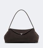 Toteme T-Lock Medium suede shoulder bag