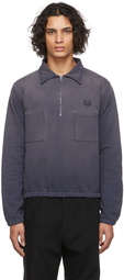 Maison Margiela Navy Collared Half-Zip Sweater