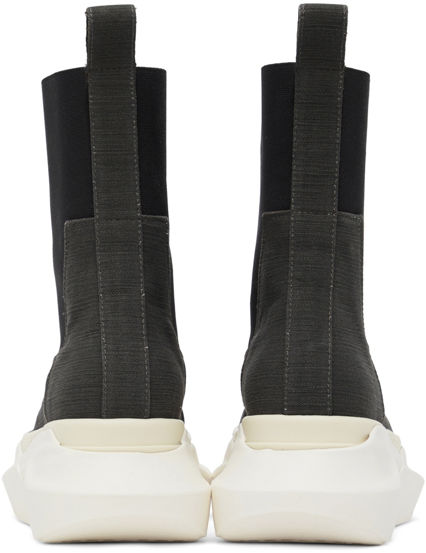 Rick Owens Drkshdw Grey Beatle Abstract Ankle Boots