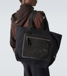 Loewe Flex Medium canvas and suede tote bag