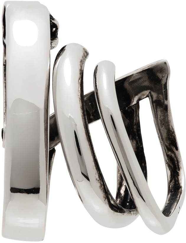 Photo: Alexander McQueen Silver Punk Screw-Back Single Earring