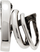 Alexander McQueen Silver Punk Screw-Back Single Earring