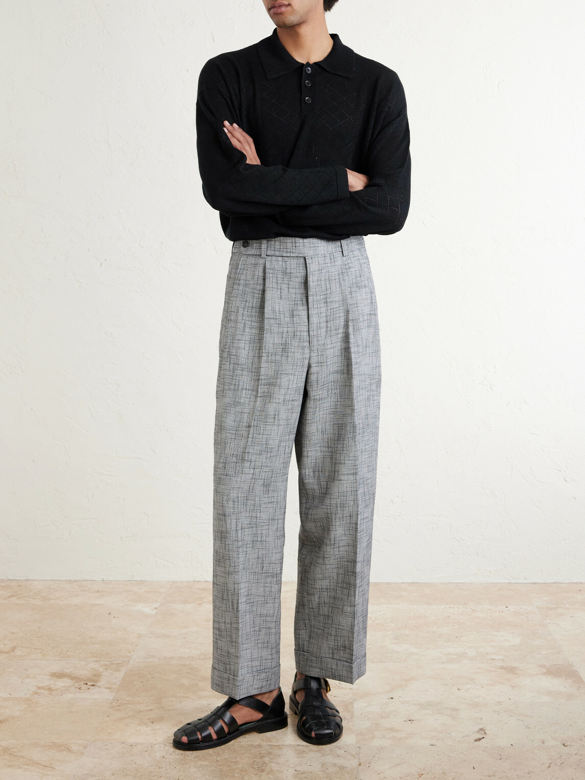BODE - Static Weave McNab Straight-Leg Woven Trousers - Gray
