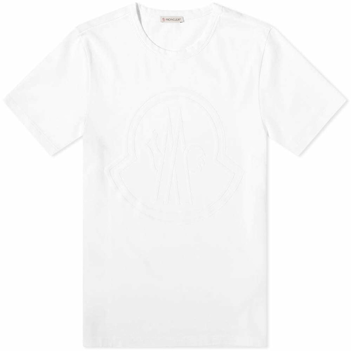 Photo: Moncler Men's Macro Logo T-Shirt in White
