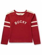 BODE - Appliquéd Striped Cotton-Jersey Sweatshirt - Red