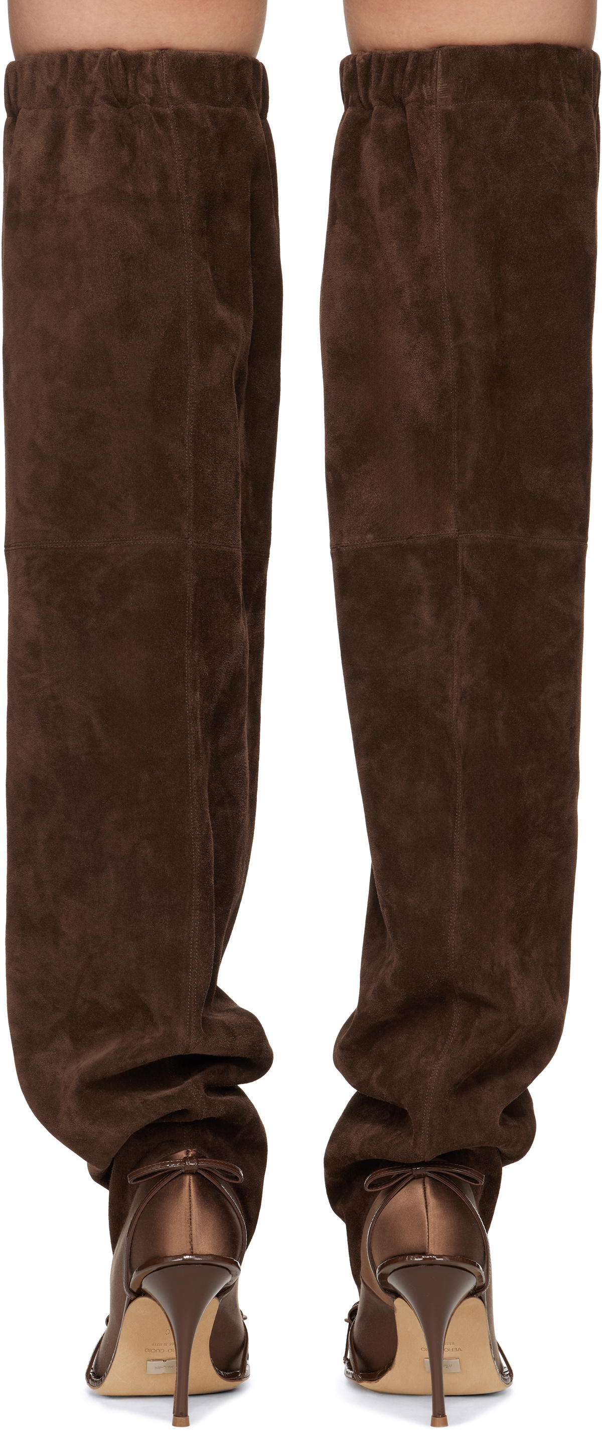 ALL-IN Brown Double Thigh High Tall Boots