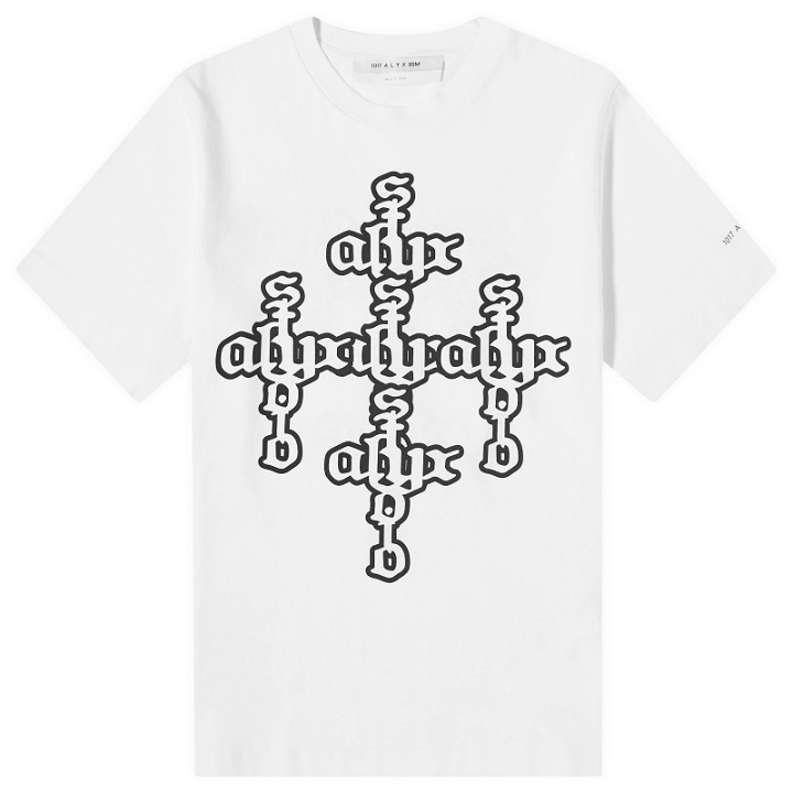 Photo: 1017 ALYX 9SM Men's Cross Logo T-Shirt in White