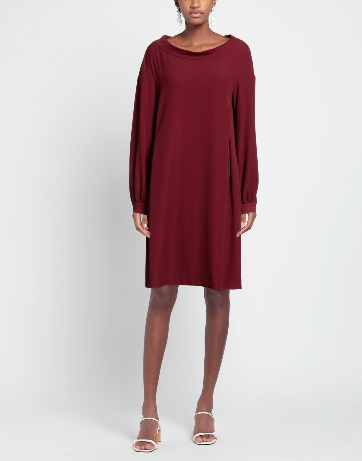 Manila Grace Womens Mini dress Burgundy