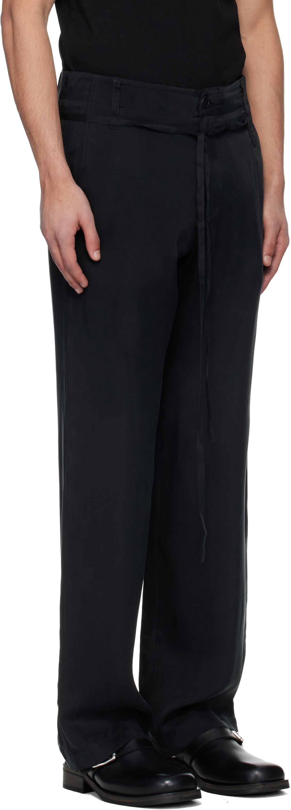 POST ARCHIVE FACTION (PAF) Black Drifter Double Trousers