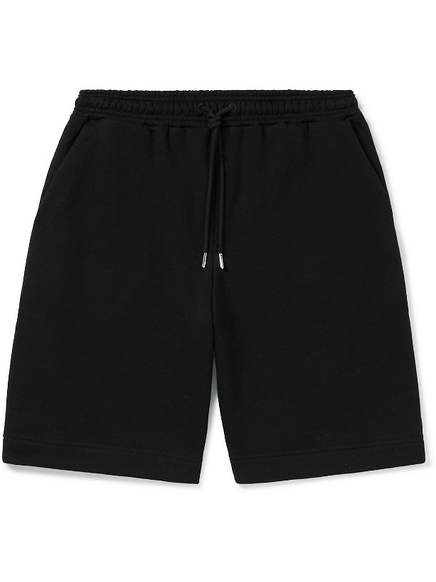 Photo: Ninety Percent - Wide-Leg Organic Cotton-Jersey Drawstring Shorts - Black