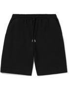 Ninety Percent - Wide-Leg Organic Cotton-Jersey Drawstring Shorts - Black