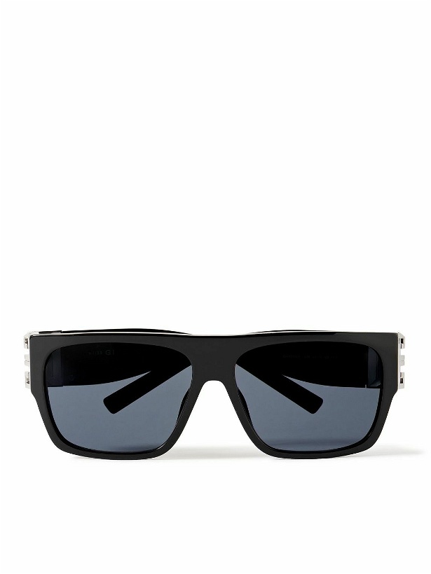 Photo: Givenchy - Square-Frame Acetate and Silver-Tone Sunglasses