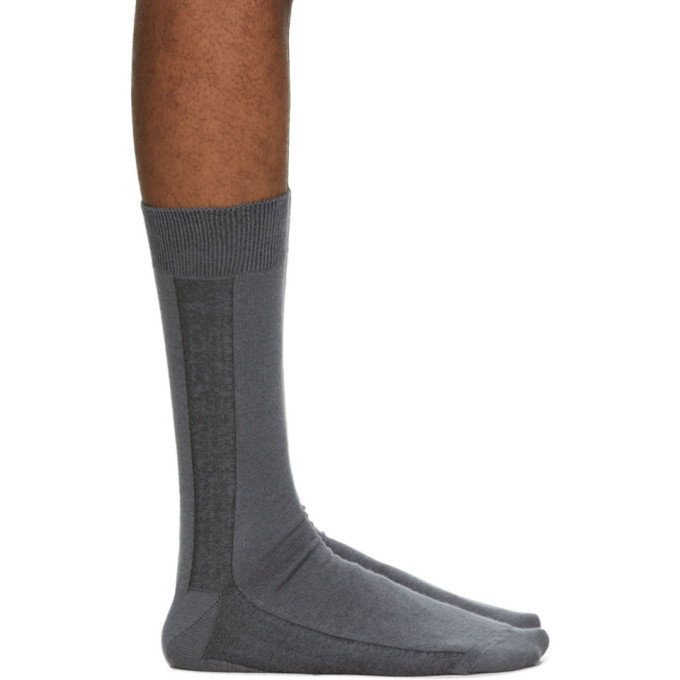 Issey Miyake Men White Ikat Socks Issey Miyake Men