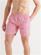 EMMA WILLIS - Slim-Fit Printed Mid-Length Swim Shorts - Pink