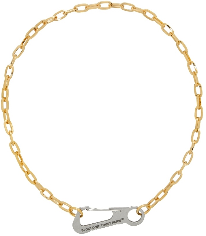Photo: IN GOLD WE TRUST PARIS Gold Carabiner Necklace