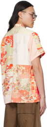 Aviva Jifei Xue White & Red Patchwork Shirt