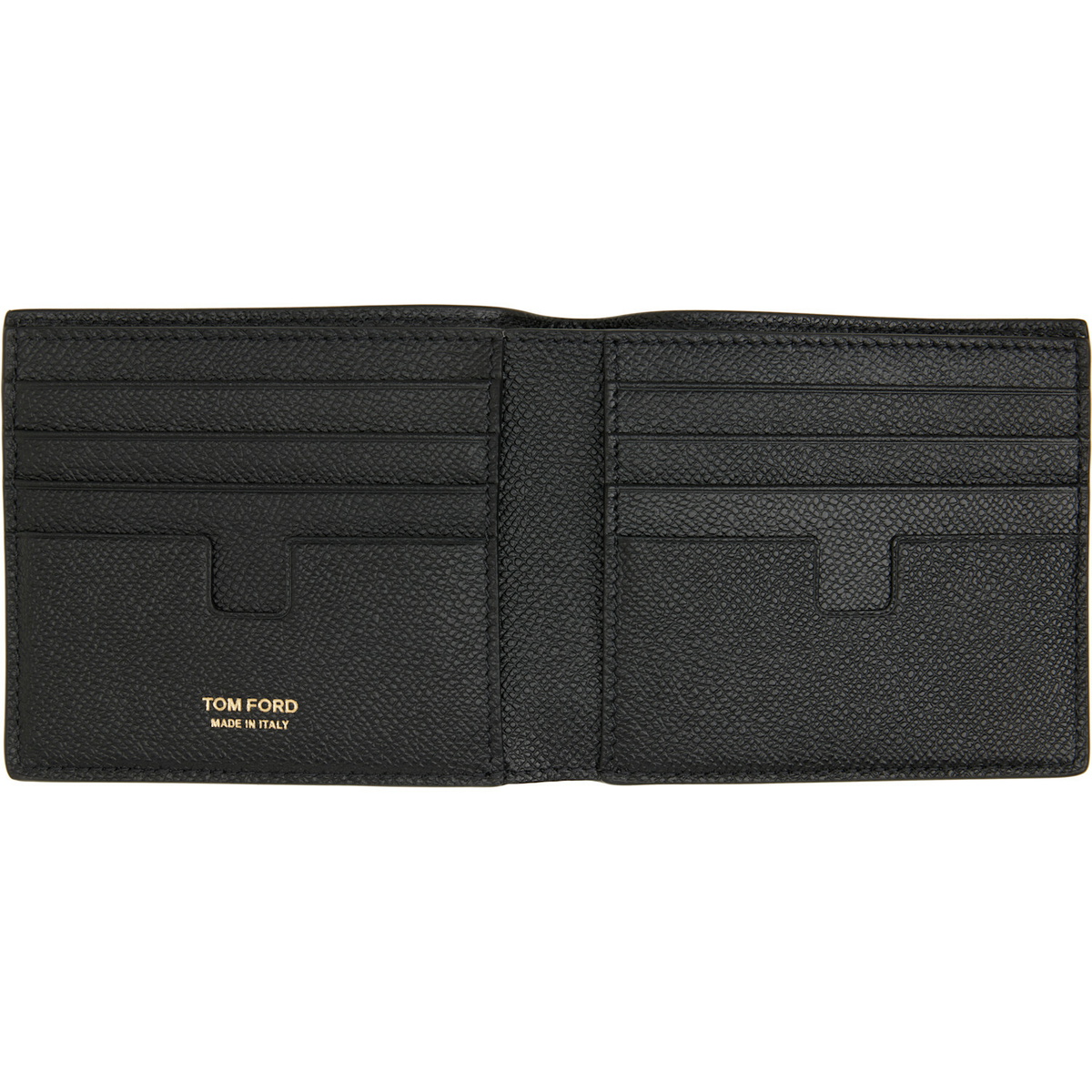 TOM FORD Black Small Grain Leather Bifold Wallet
