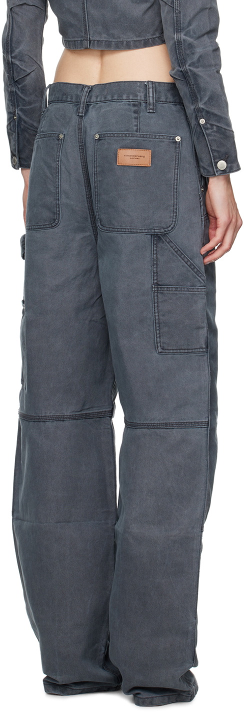 high waisted workwear carpenter jeans in MIRAGE GREY