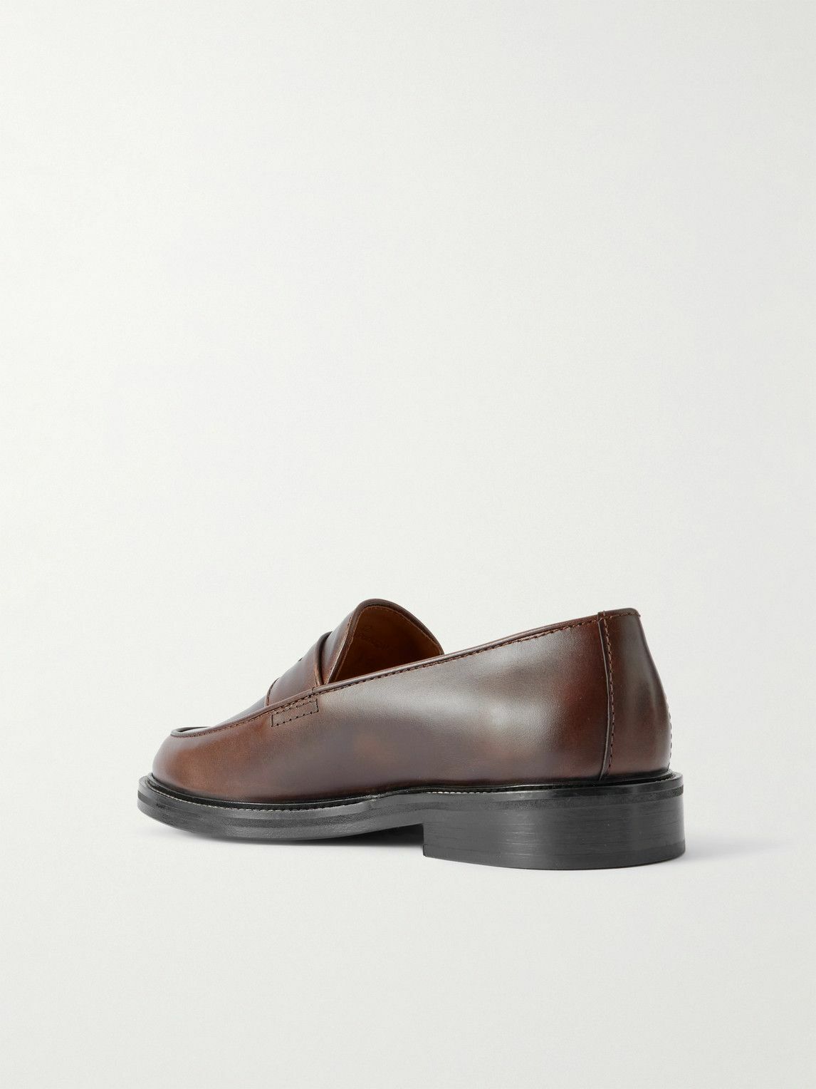 A.P.C. - Marc Jacobs Embellished Leather Penny Loafers - Brown