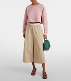 Loewe Anagram cropped cotton jersey sweatshirt