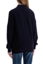 COMME DES GARCONS PLAY navy blue wool cardigan with embroidered red heart unisex Blue