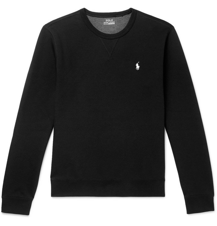 Photo: Polo Ralph Lauren - Logo-Embroidered Jersey Sweatshirt - Black