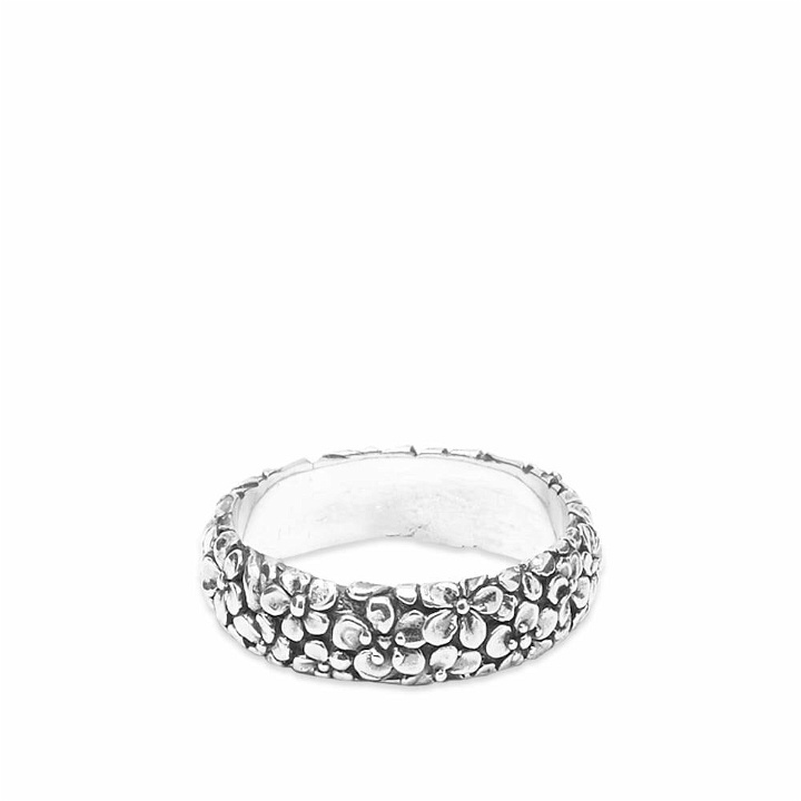 Photo: Maple Men's Floral Band Ring in Silver
