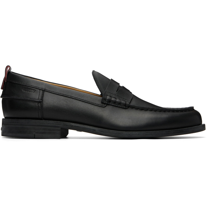 Photo: Hugo Black Leather Penny Trim Loafers