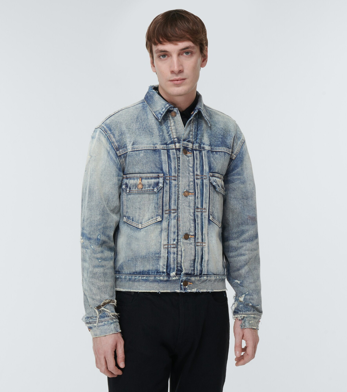 Saint Laurent - Distressed denim jacket Saint Laurent