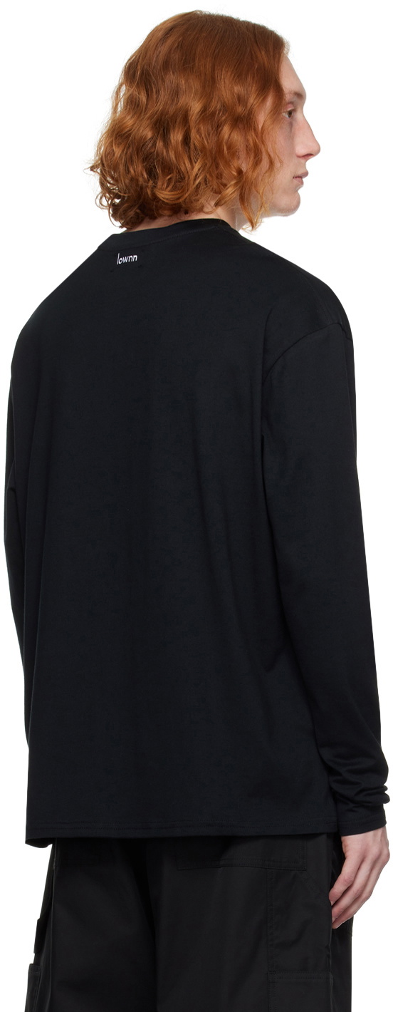 Lownn Black Crewneck Long Sleeve T-Shirt