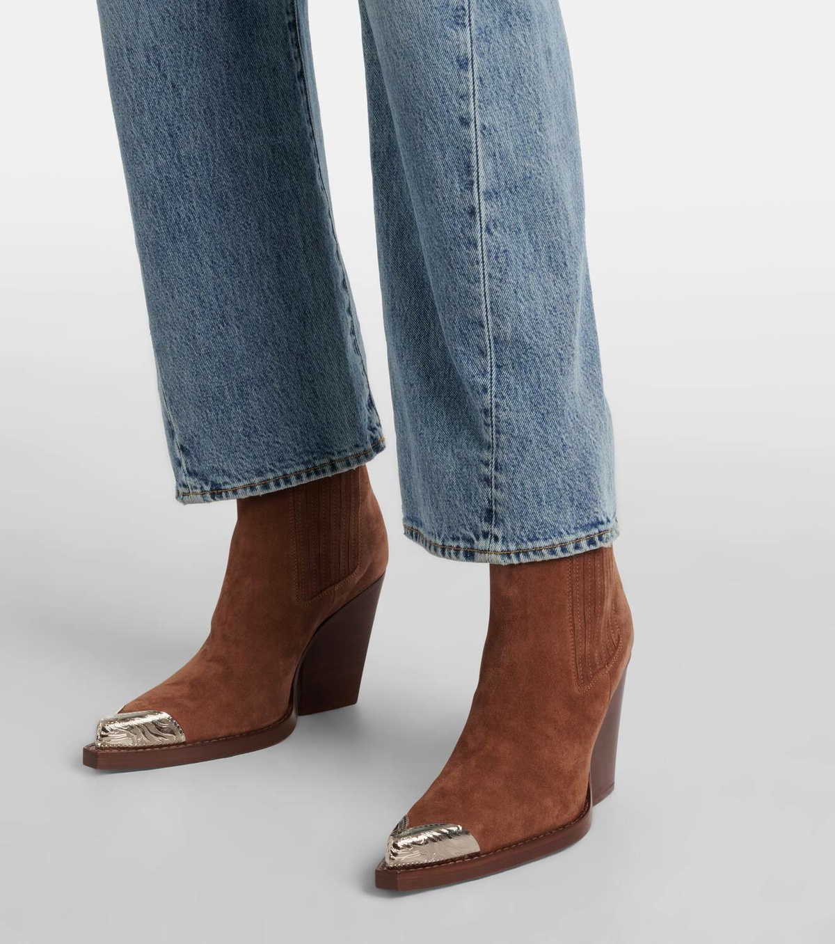 Paris Texas Dallas 100 embellished suede ankle boots