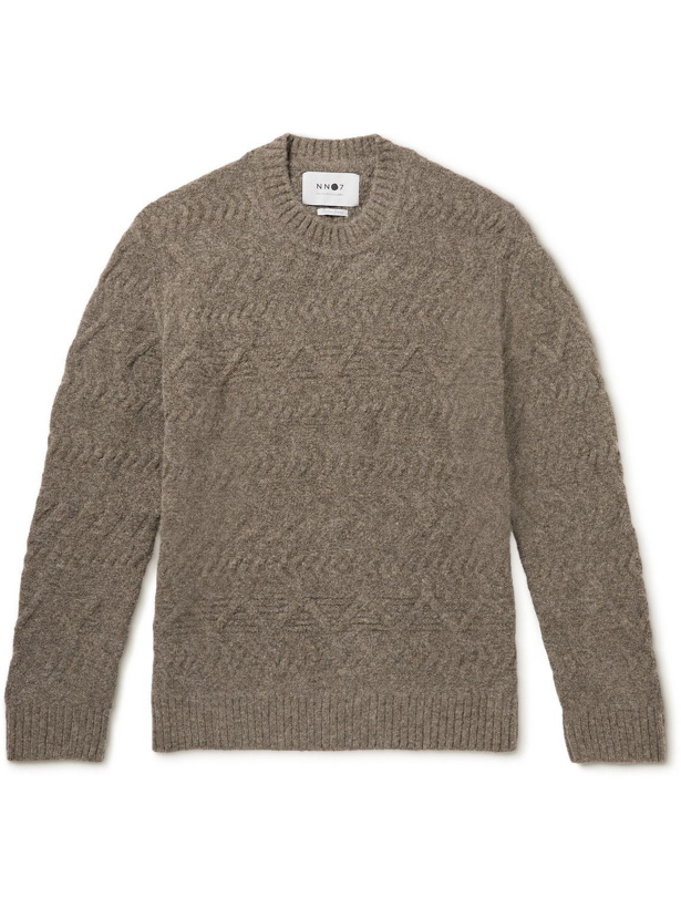 Photo: NN07 - Dominic Cable-Knit Sweater - Brown