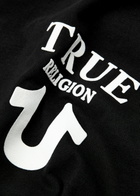 True Religion Black Logo-print Cotton top