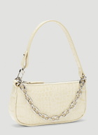 BY FAR Mini Rachel Crocodile Embossed Shoulder Bag