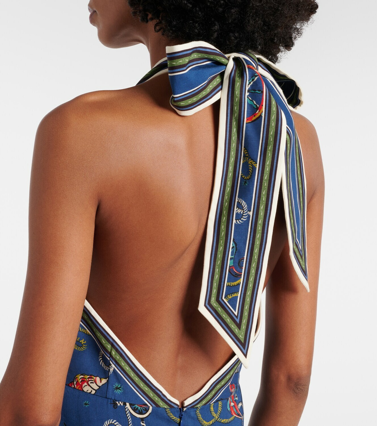 Alémais Cove printed halterneck maxi dress