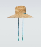Alanui - Embellished raffia sun hat