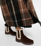 Tod's - Shearling-trimmed suede Chelsea boots