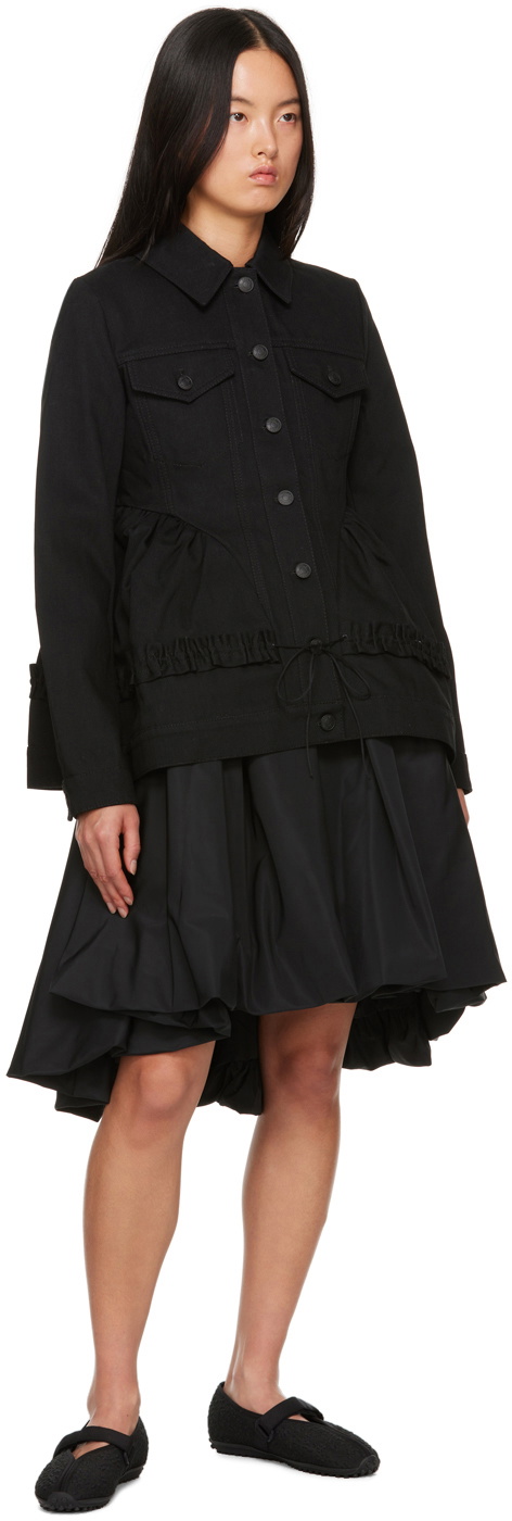 Cecilie Bahnsen Black Ulanda Denim Jacket Cecilie Bahnsen