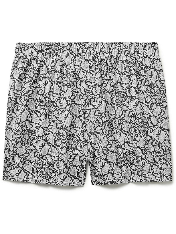 Photo: Sunspel - Printed Cotton Boxer Shorts - Gray