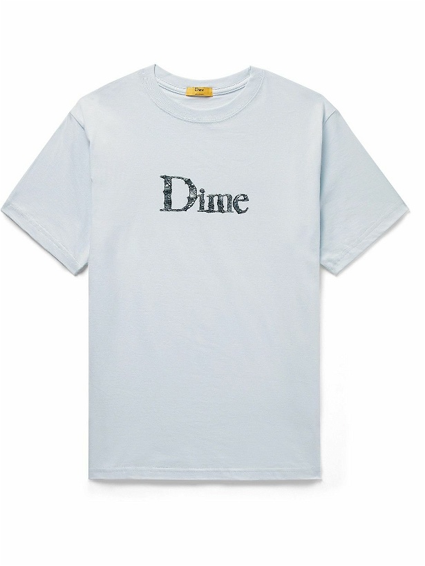 Photo: DIME - Xeno Logo-Print Cotton-Jersey T-Shirt - Blue