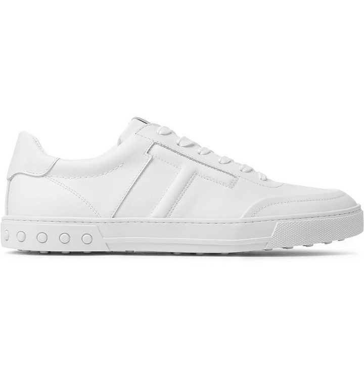 Photo: Tod's - Leather and Mesh Sneakers - White