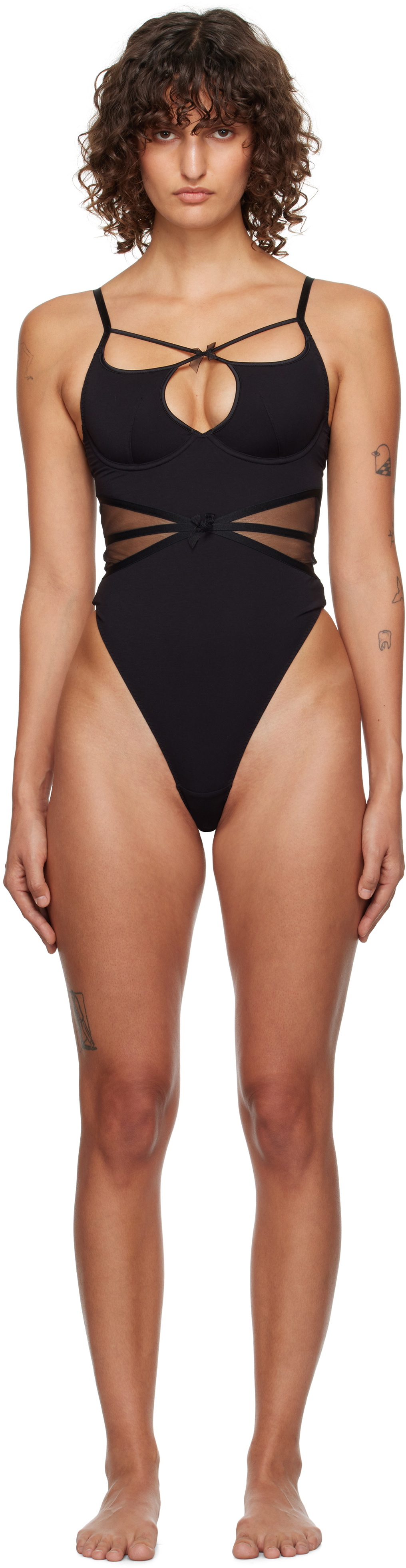 Agent Provocateur Black Buffie Bodysuit