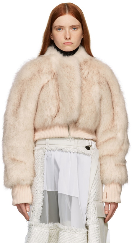 Photo: We11done Pink Faux Fur Bomber Jacket